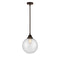 Beacon Mini Pendant shown in the Oil Rubbed Bronze finish with a Seedy shade