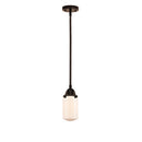 Dover Mini Pendant shown in the Oil Rubbed Bronze finish with a Matte White shade