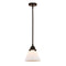 Cone Mini Pendant shown in the Oil Rubbed Bronze finish with a Matte White shade