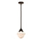 Oxford Mini Pendant shown in the Oil Rubbed Bronze finish with a Matte White shade