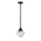 Oxford Mini Pendant shown in the Oil Rubbed Bronze finish with a Clear shade