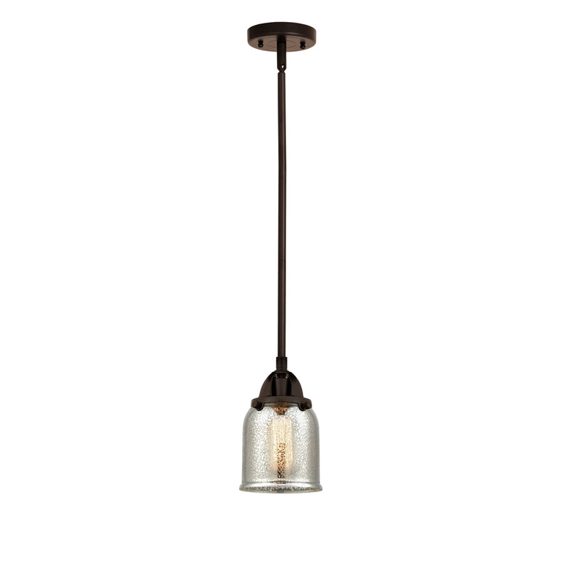 Bell Mini Pendant shown in the Oil Rubbed Bronze finish with a Seedy shade