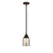 Bell Mini Pendant shown in the Oil Rubbed Bronze finish with a Silver Plated Mercury shade