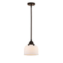 Bell Mini Pendant shown in the Oil Rubbed Bronze finish with a Matte White shade