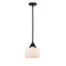 Bell Mini Pendant shown in the Oil Rubbed Bronze finish with a Matte White shade