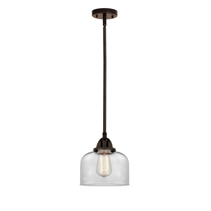 Bell Mini Pendant shown in the Oil Rubbed Bronze finish with a Clear shade