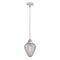 Geneseo Mini Pendant shown in the Polished Chrome finish with a Clear Crackled shade