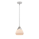 Fulton Mini Pendant shown in the Polished Chrome finish with a Matte White shade