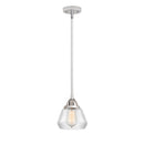 Fulton Mini Pendant shown in the Polished Chrome finish with a Clear shade