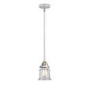 Canton Mini Pendant shown in the Polished Chrome finish with a Clear shade