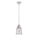 Canton Mini Pendant shown in the Polished Chrome finish with a Seedy shade