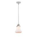 Bellmont Mini Pendant shown in the Polished Chrome finish with a Matte White shade