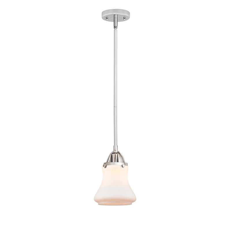 Bellmont Mini Pendant shown in the Polished Chrome finish with a Matte White shade