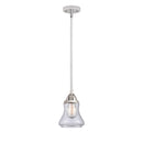 Bellmont Mini Pendant shown in the Polished Chrome finish with a Clear shade