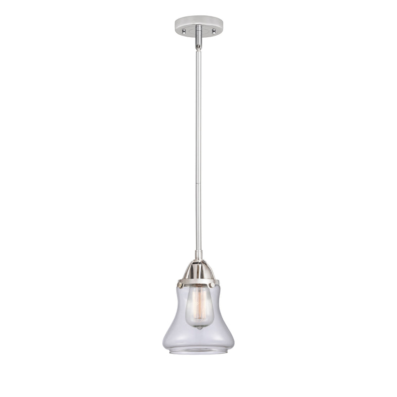 Bellmont Mini Pendant shown in the Polished Chrome finish with a Clear shade