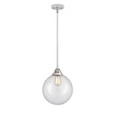 Beacon Mini Pendant shown in the Polished Chrome finish with a Clear shade