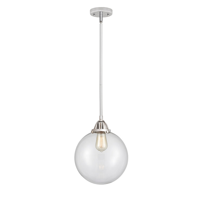 Beacon Mini Pendant shown in the Polished Chrome finish with a Clear shade