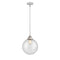 Beacon Mini Pendant shown in the Polished Chrome finish with a Seedy shade