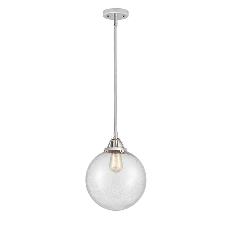 Beacon Mini Pendant shown in the Polished Chrome finish with a Seedy shade