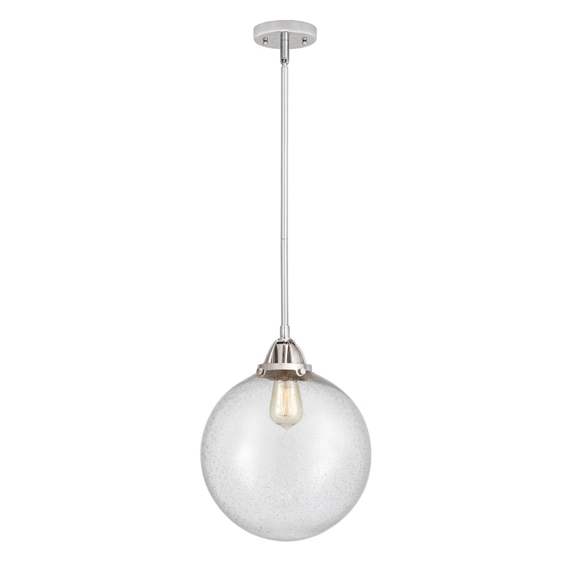 Beacon Mini Pendant shown in the Polished Chrome finish with a Seedy shade