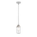 Dover Mini Pendant shown in the Polished Chrome finish with a Seedy shade