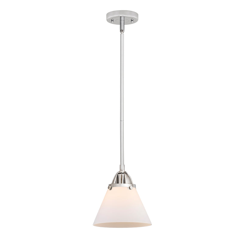 Cone Mini Pendant shown in the Polished Chrome finish with a Matte White shade