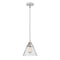 Cone Mini Pendant shown in the Polished Chrome finish with a Seedy shade