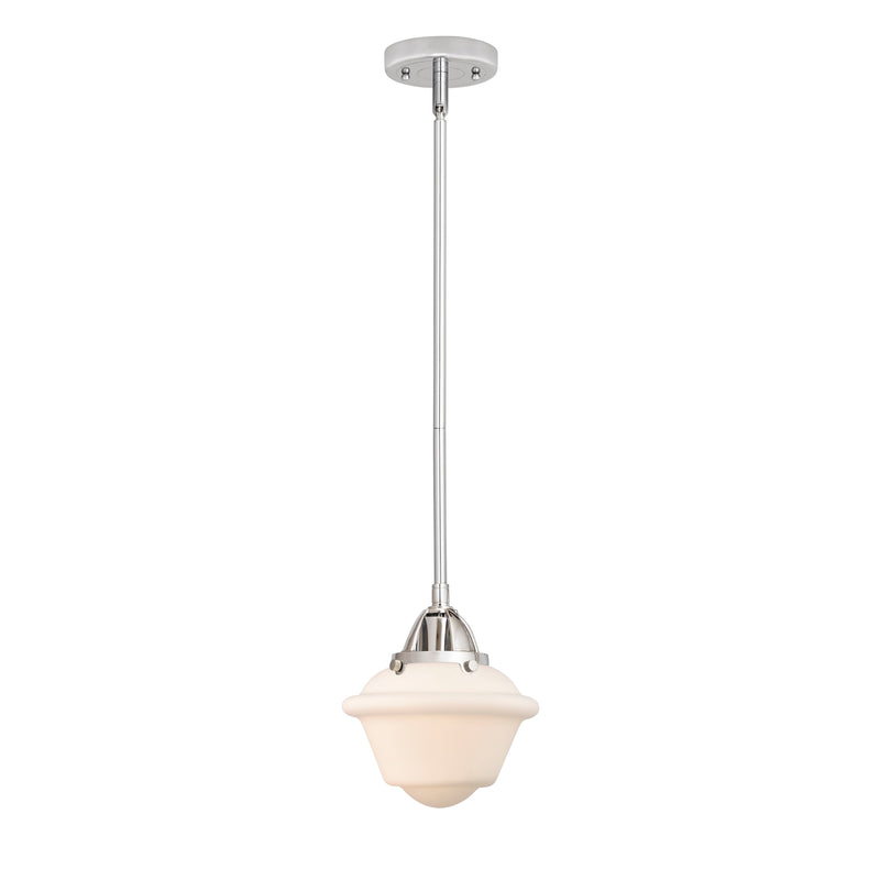 Oxford Mini Pendant shown in the Polished Chrome finish with a Matte White shade