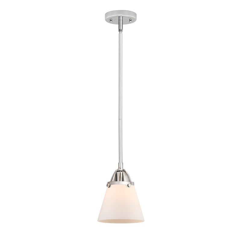 Cone Mini Pendant shown in the Polished Chrome finish with a Matte White shade