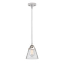 Cone Mini Pendant shown in the Polished Chrome finish with a Clear shade