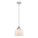 Bell Mini Pendant shown in the Polished Chrome finish with a Matte White shade