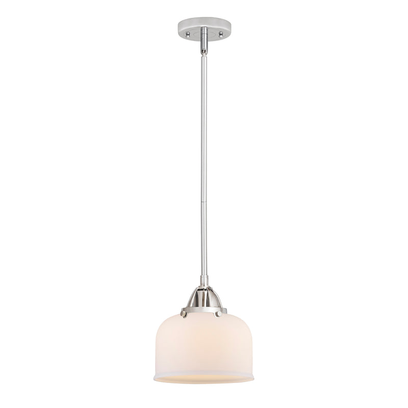 Bell Mini Pendant shown in the Polished Chrome finish with a Matte White shade