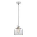 Bell Mini Pendant shown in the Polished Chrome finish with a Clear shade