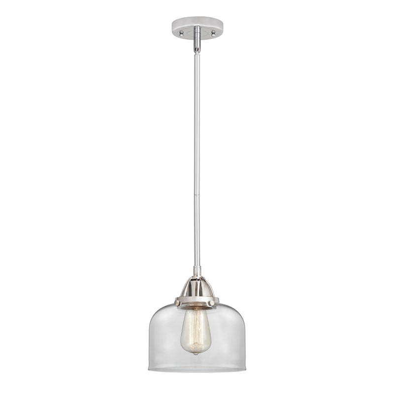 Bell Mini Pendant shown in the Polished Chrome finish with a Clear shade