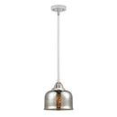 Bell Mini Pendant shown in the Polished Chrome finish with a Silver Plated Mercury shade