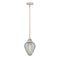 Geneseo Mini Pendant shown in the Polished Nickel finish with a Clear Crackled shade