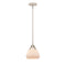 Fulton Mini Pendant shown in the Polished Nickel finish with a Matte White shade