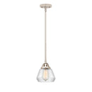 Fulton Mini Pendant shown in the Polished Nickel finish with a Clear shade