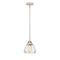 Fulton Mini Pendant shown in the Polished Nickel finish with a Clear shade