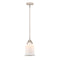 Canton Mini Pendant shown in the Polished Nickel finish with a Matte White shade