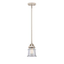 Canton Mini Pendant shown in the Polished Nickel finish with a Clear shade