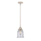 Canton Mini Pendant shown in the Polished Nickel finish with a Seedy shade