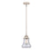 Bellmont Mini Pendant shown in the Polished Nickel finish with a Clear shade