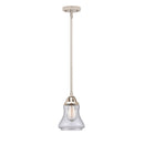 Bellmont Mini Pendant shown in the Polished Nickel finish with a Seedy shade