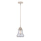 Bellmont Mini Pendant shown in the Polished Nickel finish with a Seedy shade