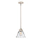 Cone Mini Pendant shown in the Polished Nickel finish with a Clear shade