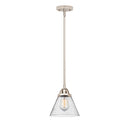 Cone Mini Pendant shown in the Polished Nickel finish with a Seedy shade