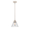 Cone Mini Pendant shown in the Polished Nickel finish with a Seedy shade