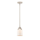 Bell Mini Pendant shown in the Polished Nickel finish with a Matte White shade