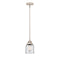 Bell Mini Pendant shown in the Polished Nickel finish with a Clear shade